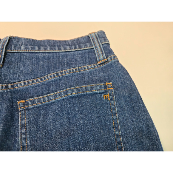 MADEWELL Womens Size 27 Flap Denim Raw Hem Mini Jean Skirt 17" Long - Picture 7 of 8
